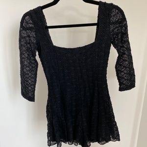 Kimchi Blue Black Lace Romper XS